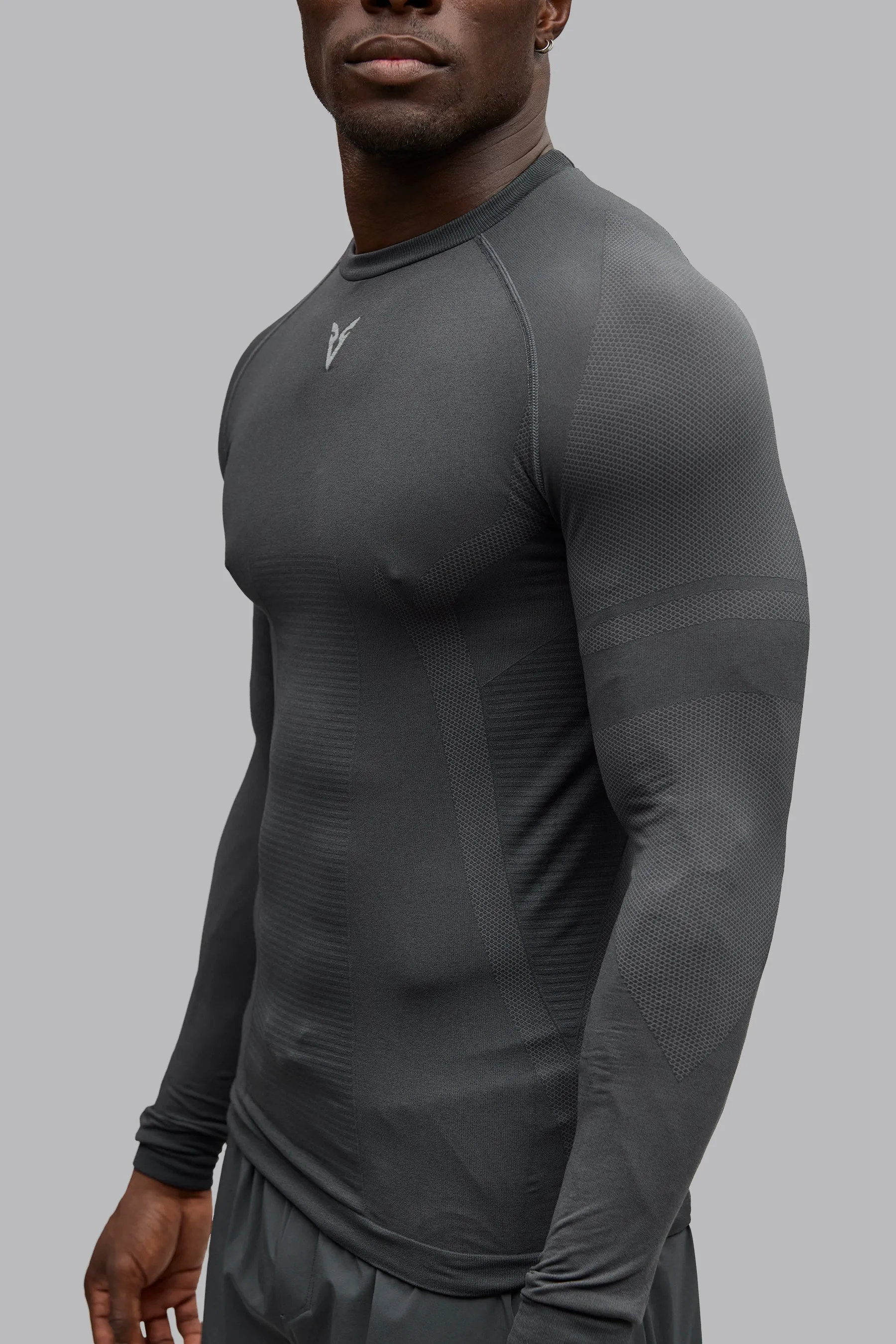 V_BASE SEAMLESS LONG SLEEVED T-SHIRT - Dark Gray