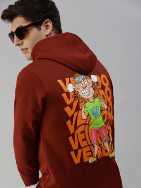 Veirdo's Rust Back Typographic Printed Hoodie