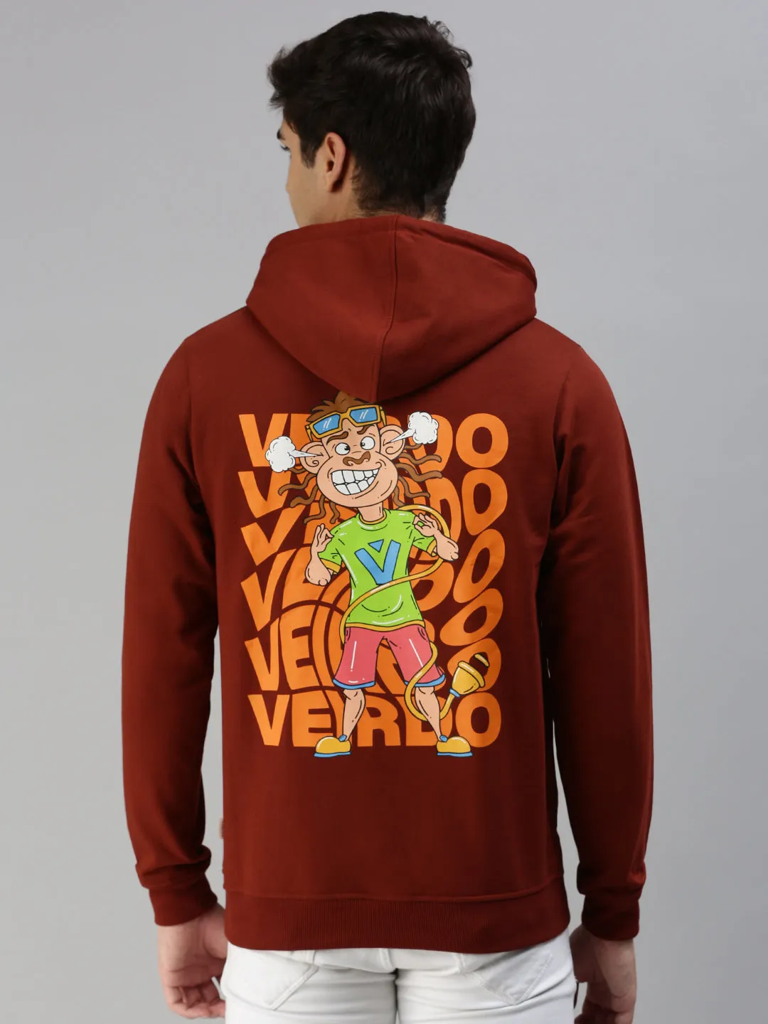 Veirdo's Rust Back Typographic Printed Hoodie