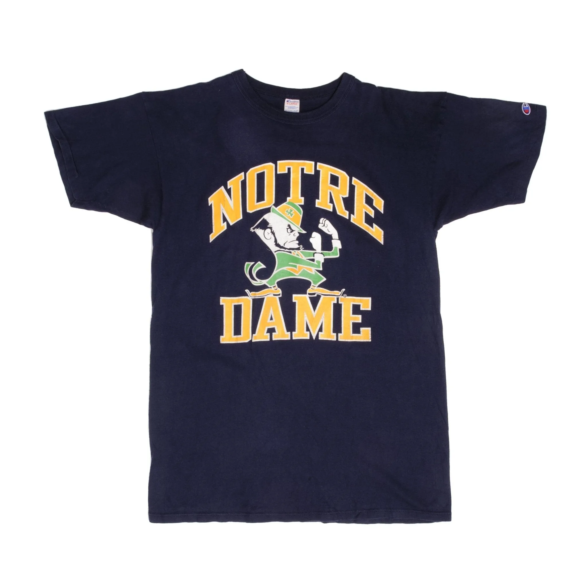 VINTAGE CHAMPION NOTRE DAME UNIVERSITY 1980S TEE SHIRT LARGE MADE IN USA