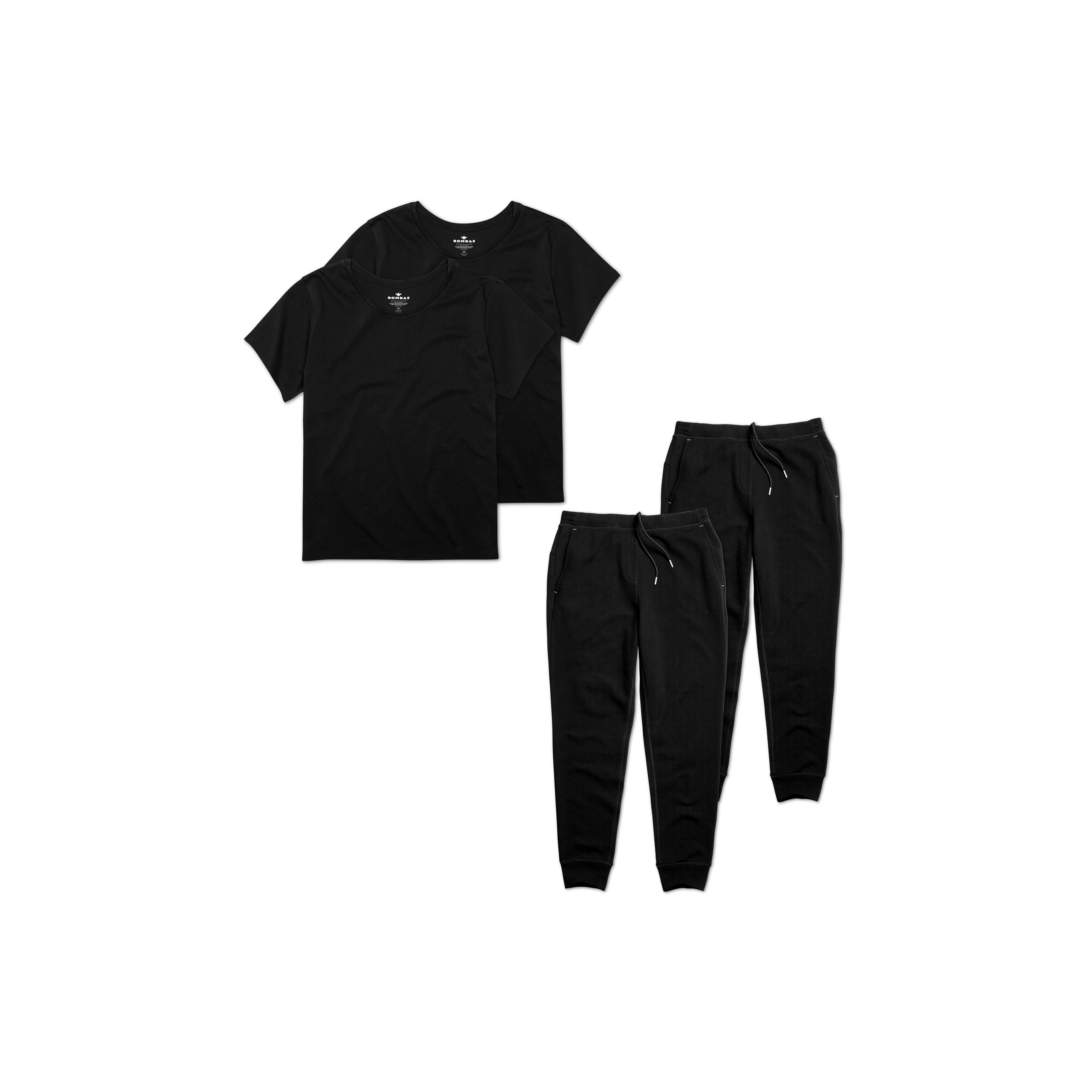 Women's Crew Neck T-Shirt & Sweatpants 4-Pack