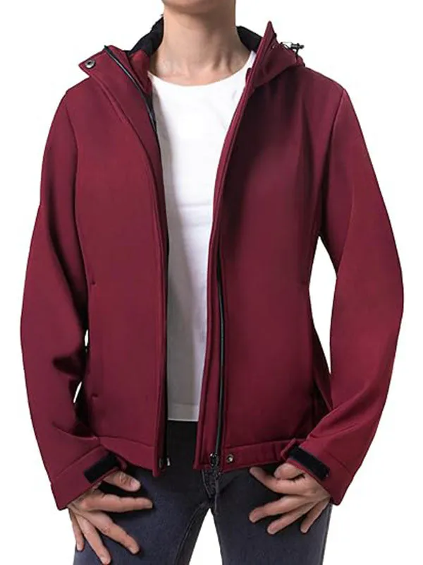 Women's Fleece Lined Jacket Softshell Jacket Lightweight Insulated Jacket