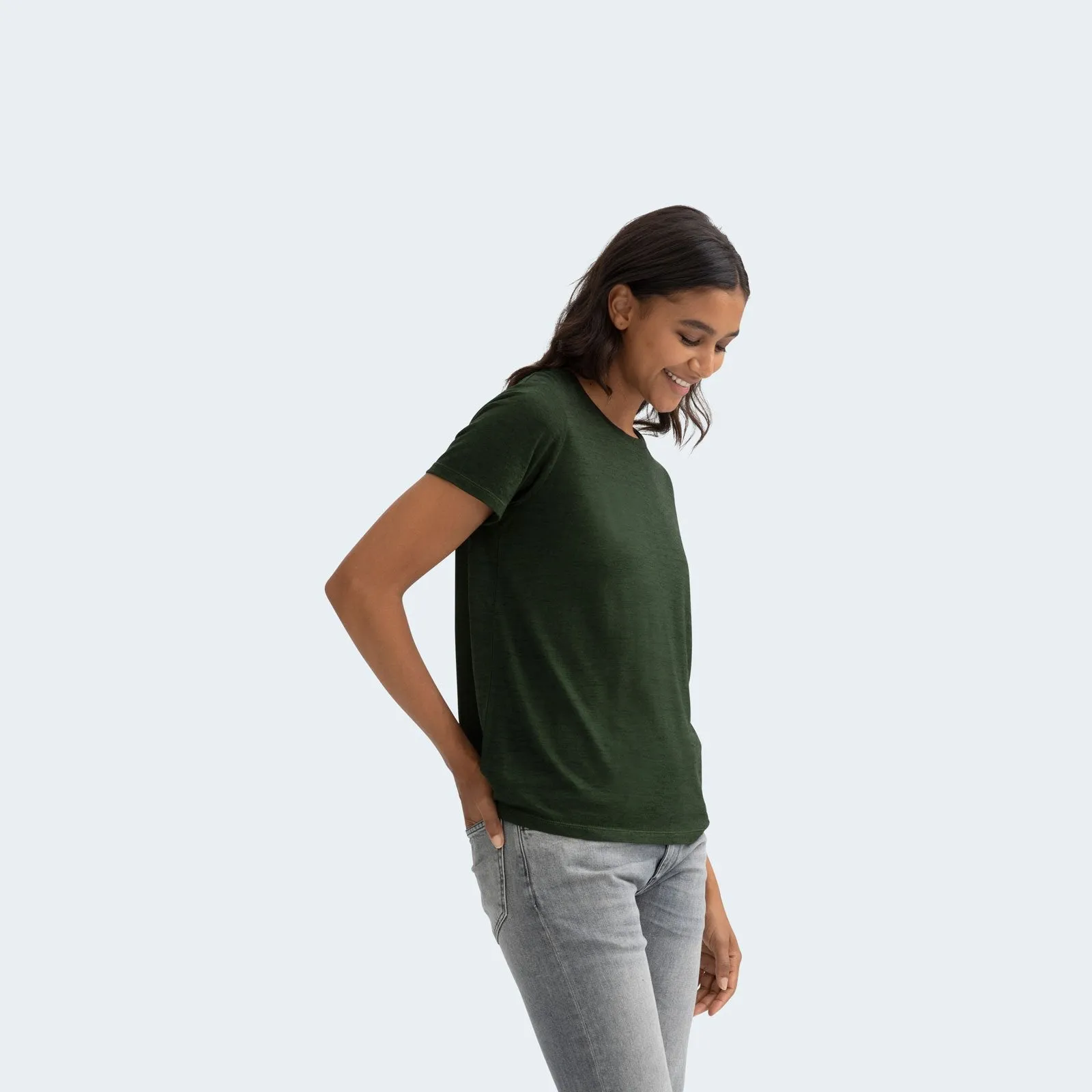 Women's Merino Wool Crew Neck T-Shirt 4-Pack